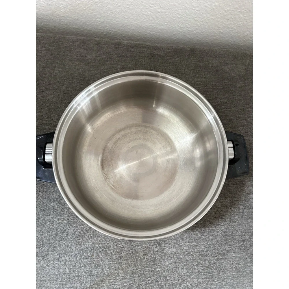 Vtg West Bend Double Boiler Insert Pot Stainless Steel Or‎ Curved Lid?